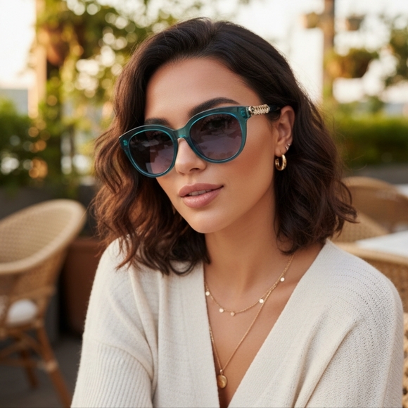 Guess Accessories - SOLD NEW GUESS GF 6004 92B CRYSTAL TEAL GRADIENT AUTHENTIC DESIGNER SUNGLASS